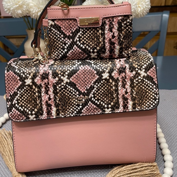 DUNE LONDON Faux SnakeSkin Structured Crossbody Handbag w/Match Coi… - Picture 12 of 13